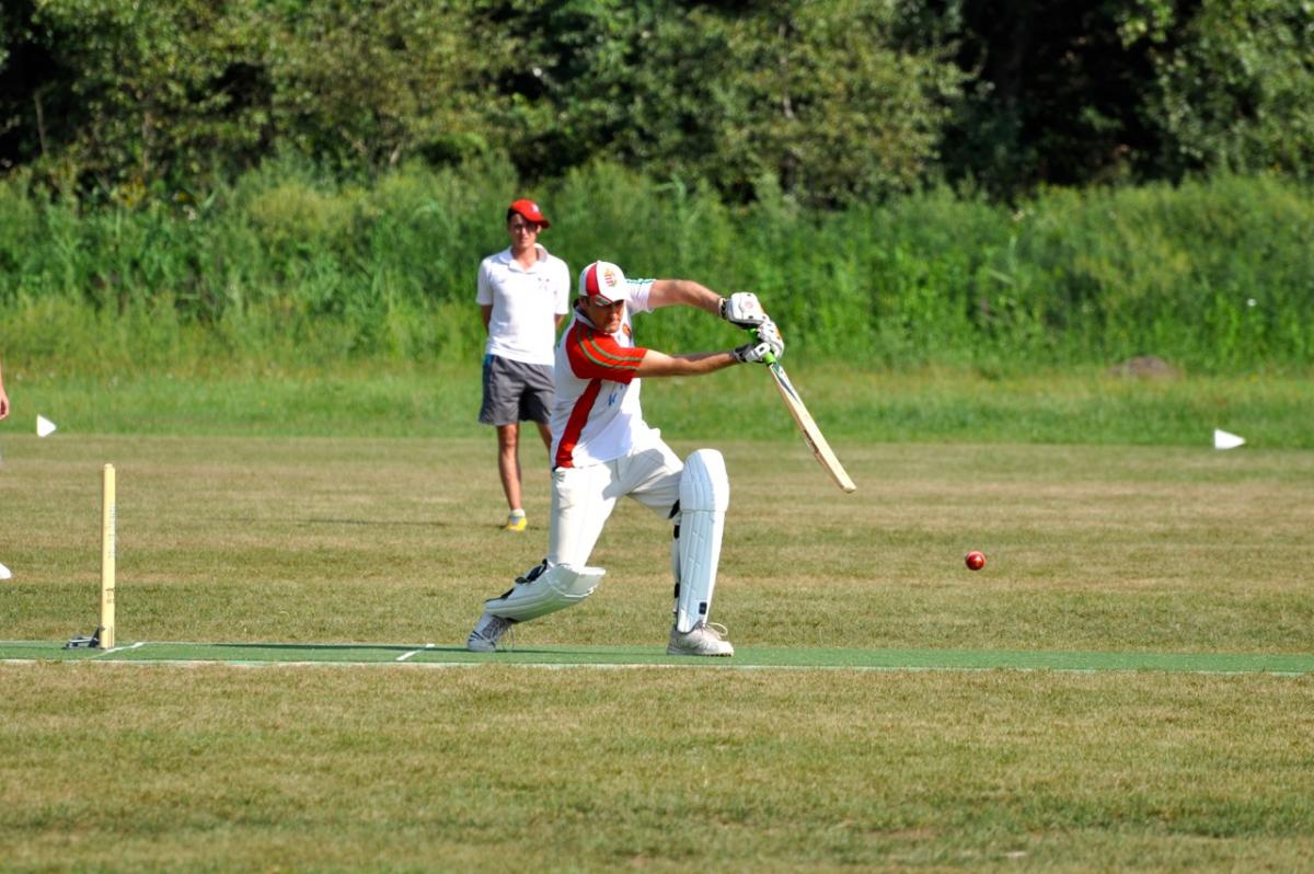 Eddie playing cricket